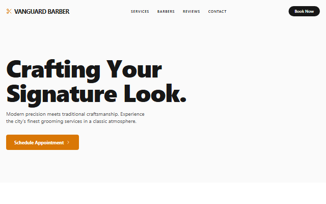 Barbershop template preview
