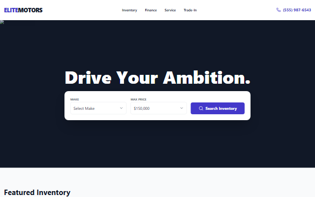 Car Dealership template preview