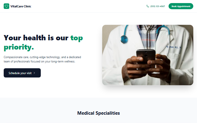 Medical Clinic template preview
