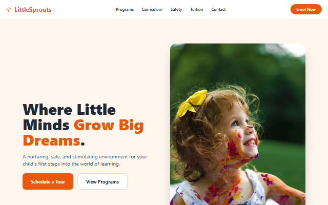 Daycare and Preschool template preview