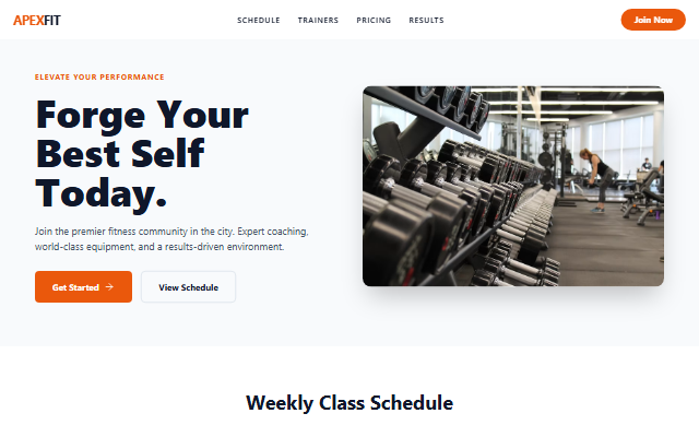 Fitness Studio template preview