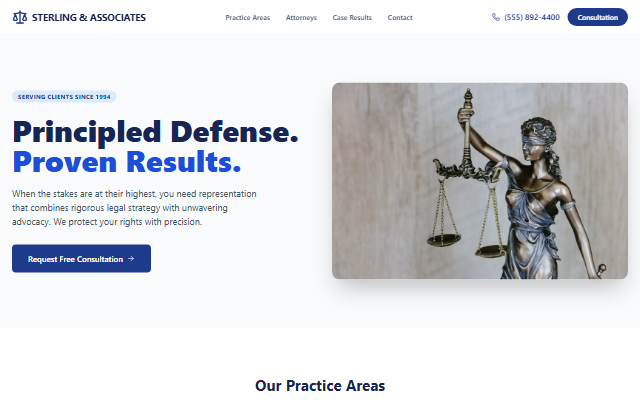 Law Firm template preview