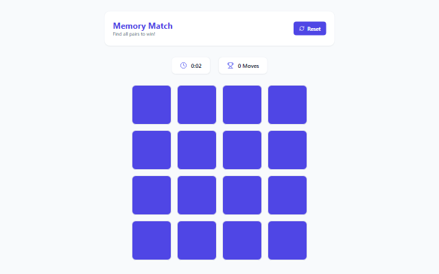 Memory Game template preview