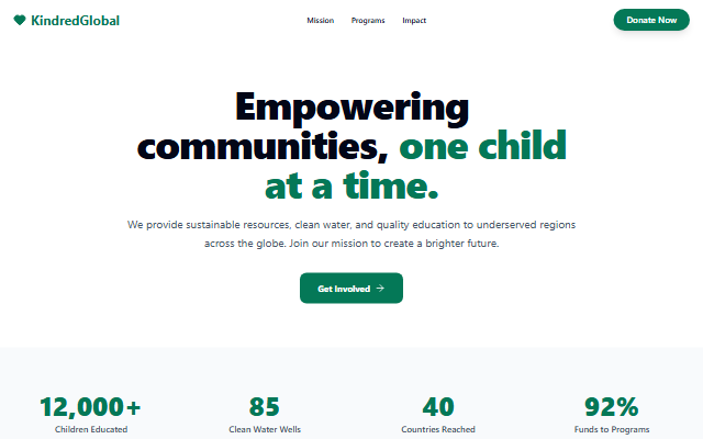 Nonprofit template preview