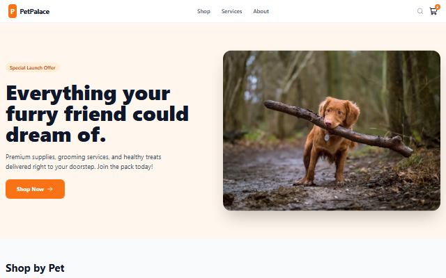 Pet Store template preview