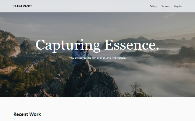 Photography template preview