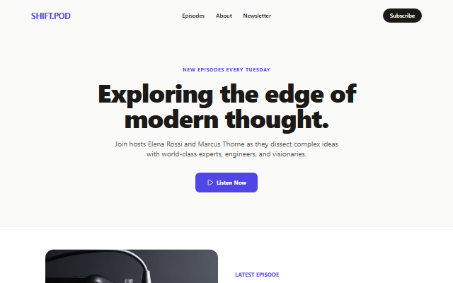 Podcast template preview
