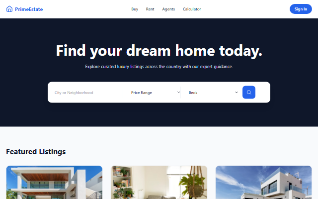 Real Estate template preview
