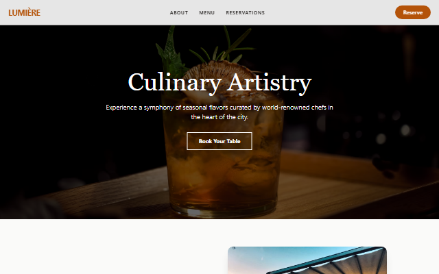 Restaurant template preview