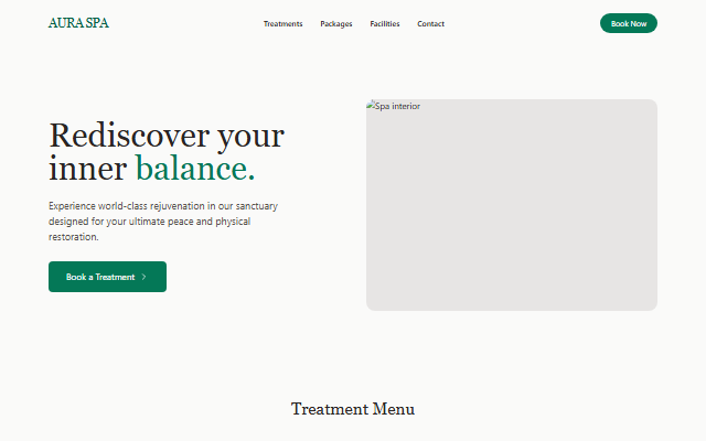 Spa and Wellness template preview
