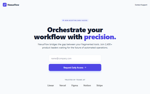 Waitlist Page template preview