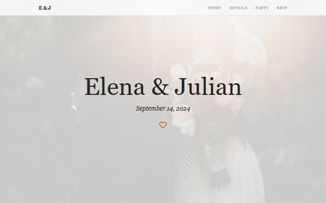 Wedding template preview